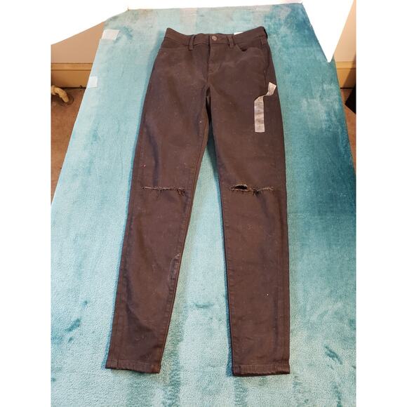 American Eagle Jeans Size 4 Womens Black Pants Stretch High Rise Jegging NWT - Picture 1 of 16